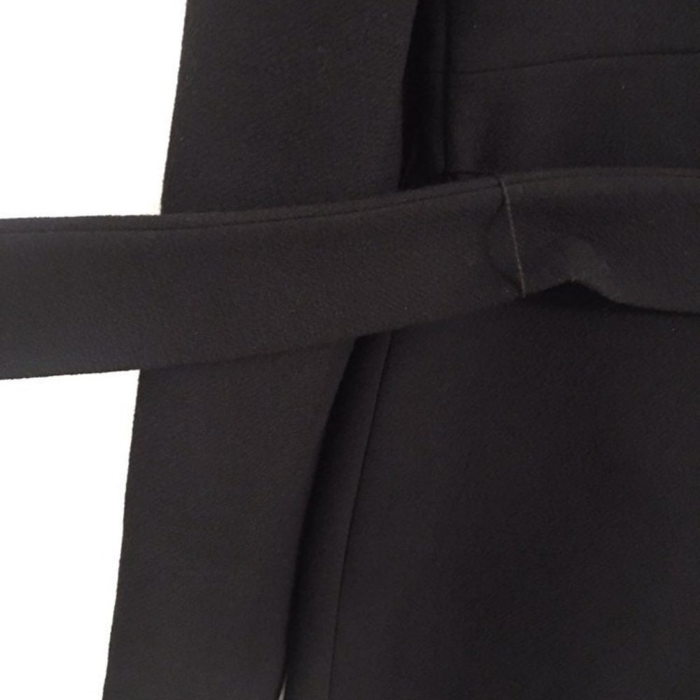 J. Crew NEW Black Double Cloth Funnel Coat Size 00 - Picture 14 of 16
